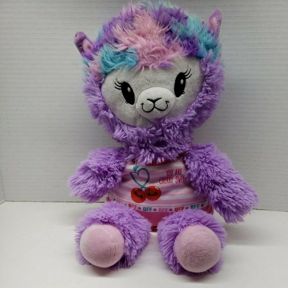 Pikmi Pops Pajama Llamas BFF Cherry Sweet Llama 15" Plush Purple Pink - Picture 1 of 4